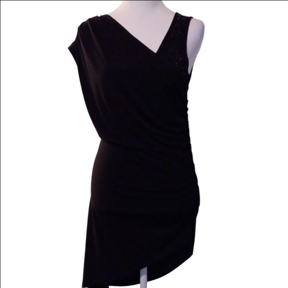 🌺Cache Blue Asymmetrical Ruched Dress - Picture 10 of 12